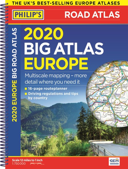 2020 Philip’s Big Road Atlas Europe