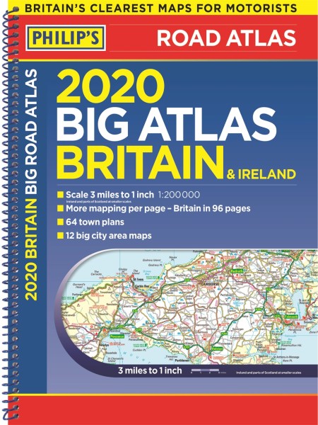 2020 Philip’s Big Road Atlas Britain and Ireland