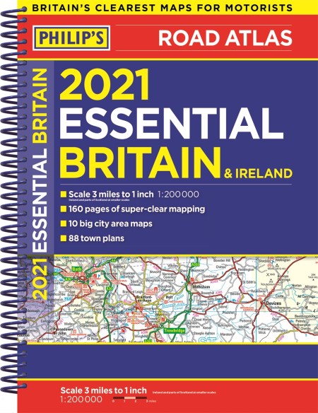 2021 Philip’s Essential Road Atlas Britain and Ireland