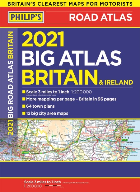 2021 Philip’s Big Road Atlas Britain and Ireland