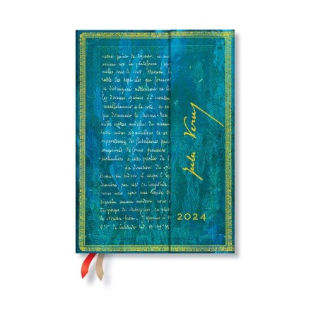 Verne, Twenty Thousand Leagues (Embellished Manuscripts Collection) Midi Vertical 12-month Dayplanner 2024 (Wrap Closure)