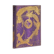 Violet Fairy Midi Lined Hardcover Journal (Elastic Band Closure)