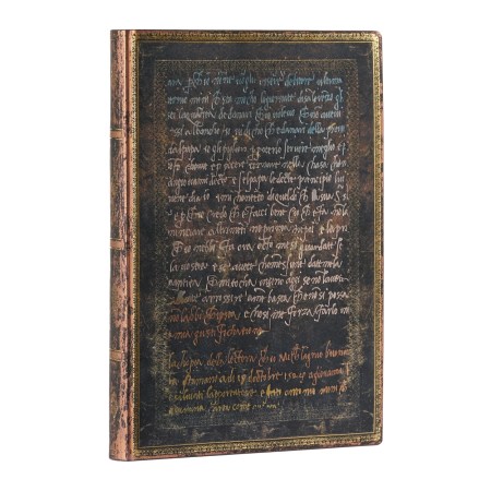 Michelangelo, Handwriting (Embellished Manuscripts Collection) Midi Unlined Softcover Flexi Journal (Elastic Band Closure)