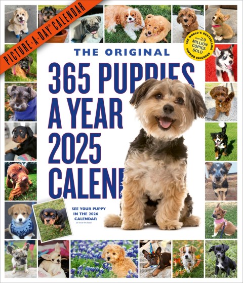 365 Puppies-A-Year Picture-A-Day Wall Calendar 2025